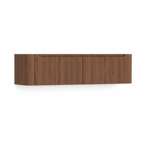 HR badmeubelen Juice Meuble sous-lavabo - 160x45x40cm - coins arrondis - 2 tiroirs - chêne foncé SW862837