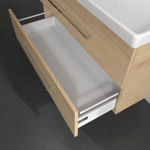 Villeroy & Boch Avento wastafelonderkast - 97.6x51.4cm - 2 lades - Nordic Oak (hout) SW479510