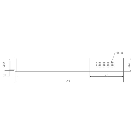 Xellanz Rombo handdouche vierkant 1/2'' messing mat zwart SW373650