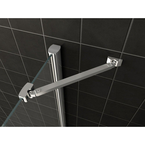 Wiesbaden Double Cabine kwartrond - met 2 draaideuren - 90x90x200cm - 8mm - nano helder glas - chroom SW62383