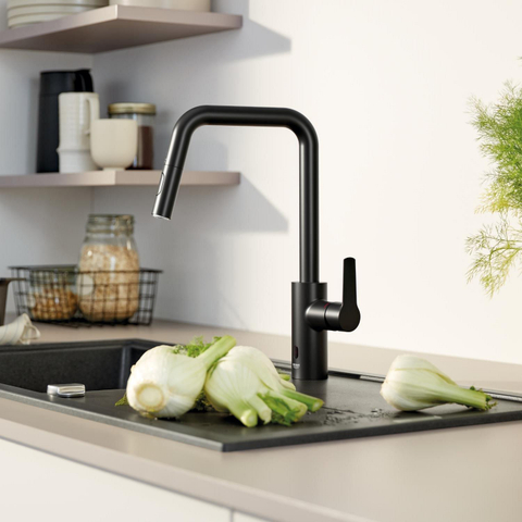 Grohe Start Keukenmengkraan - hoge uitloop - infrarood - matte black (mat zwart) SW1244508