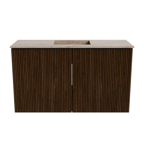 Mondiaz JOYA-DLUX 70cm toiletmeubel - kleur Walnut - Wastafel FAYE positie Midden 1 kraangat kleur Saba. SW1424634