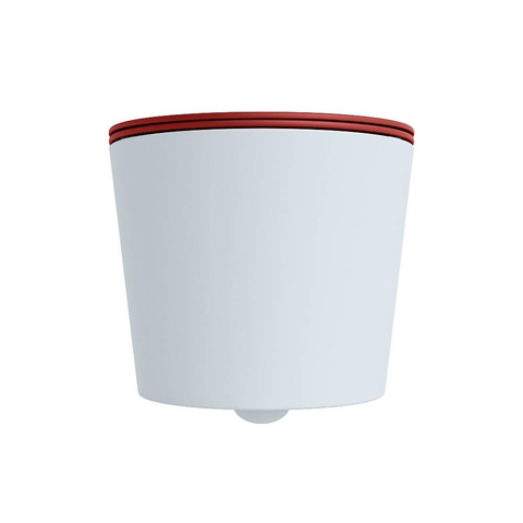 Mondiaz LAVIE hangtoilet – spoelrandloos – 36 x 53 cm – met softclose zitting – Clay (lichtblauw/grijs), zitting Fire (rood) SW1208614