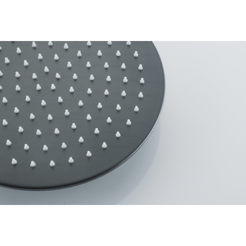 Fortifura Calvi showerhead round - 25cm - 6mm gun metal - PVD - geborsteld gunmetal (antraciet) SW720556