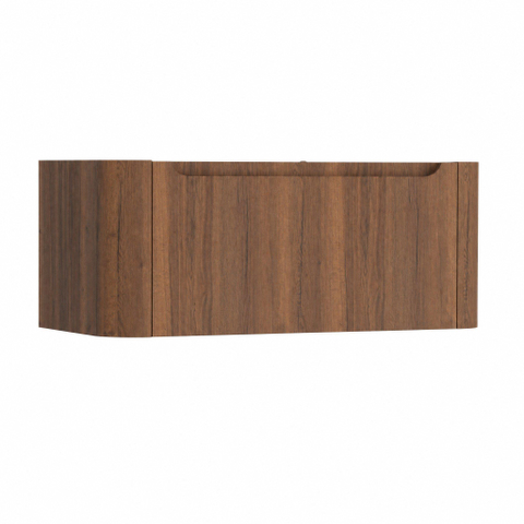 H&R badmeubelen Juice Wastafelonderkast - 100x45x40cm - afgeronde hoeken - 1 lade - geïntegreerde greep - dark oak SW867505