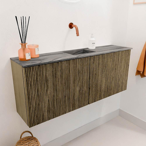Mondiaz JOYA-DLUX 100cm toiletmeubel - kleur Dusk - Wastafel FAYE positie Midden Zonder kraangat kleur Sombra. SW1426146