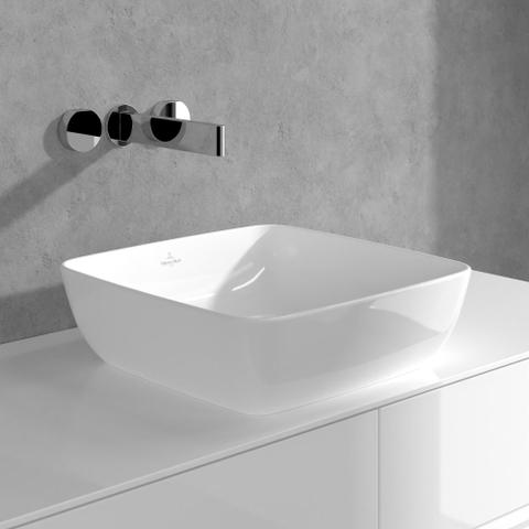 Villeroy & Boch Dawn wastafeluitloop set - zonder pop up afvoergarnituur - wandmontage afbouwdeel - hoogglans chroom SW974323