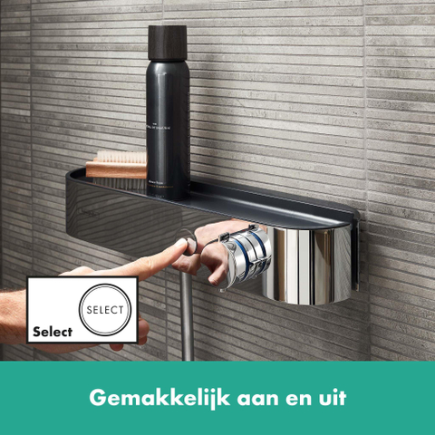 Hansgrohe Pulsify select s - thermostaat - met glijstangset - 90cm - 10.5cm - 3jet - hoogglans chroom SW651035