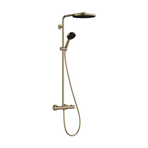 Hansgrohe Pulsify S Puro Puro1jet - showerpipe - 260 - thermostatisch - HOH - 15cm - 3jet - handdouche - doucheslang - 160cm - thermostaat - geborsteld brons SW1151865