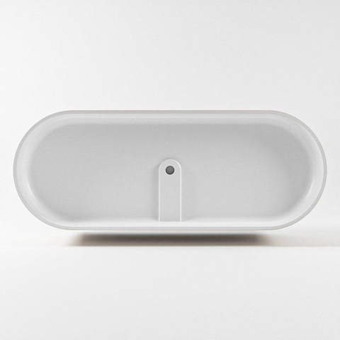 MONDIAZ NOBLE baignoire îlot - 180x75cm - solid surface - lin mat / talc (beige / blanc) SW491431