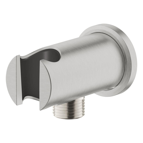 Grohe Rainshower Wandaansluitbocht - 1/2" - met houder - ronde rozet - Supersteel (RVS) SW1077407