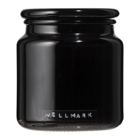Wellmark Bougie parfumée verre Noir Fresh Linnen texte JUST RELAX SW484804