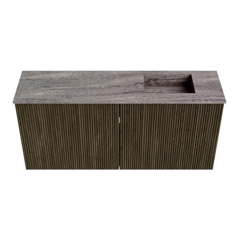 Mondiaz JOYA-DLUX 90cm meuble de toilette - couleur Shadow - Vasque FAYE position Droite Sans trou de robinet couleur Oza. SW1425050