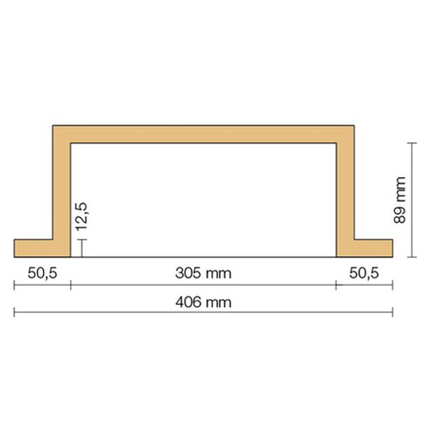 Schluter inbouwnis 305x711mm TWEEDEKANS OUT13785