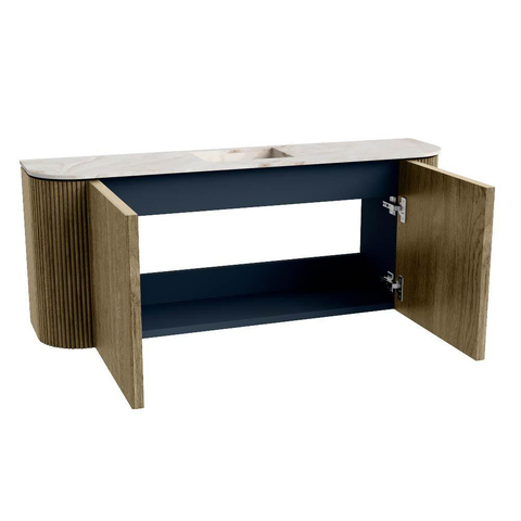 Mondiaz JOYA-DLUX 103.2cm toiletmeubel - ronding links en rechts kleur Dusk - Wastafel FAYE positie Midden Zonder kraangat kleur Frappe. SW1423112