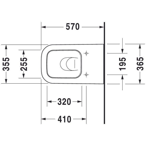Duravit Happy D.2 Closetpot - diepspoel staand - back-to-wall - 36.5x57cm - inclusief bevestiging afvoer horizontaal - wit SW54349