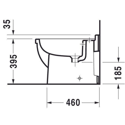 Duravit Starck 3 Staand bidet - met bevestiging - 36x56cm - glans wit 0314684
