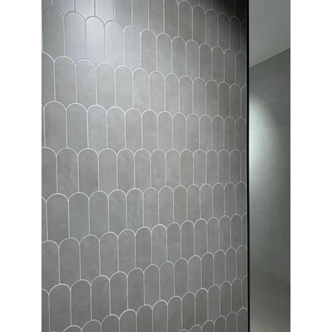 ÉCHANTILLON Terravito Evarno carreau mural - 8x21.5cm - Pearl mat (gris) SW1130602