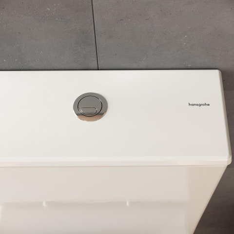 Hansgrohe EluPura Original S duoblok 640 met horizontale uitgang AquaChannel Flush met opbouw reservoir en toiletzitting wit SW1164952