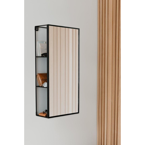 Umbra Cubiko Spiegel 13x30x62cm staal zwart SHOWROOMMODEL SHOW24940