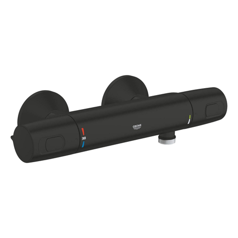 Grohe Precision Trend QuickFix Douchekraan - thermostatisch - met glijstangset - HOH 12cm - matte black (mat zwart) SW1177075