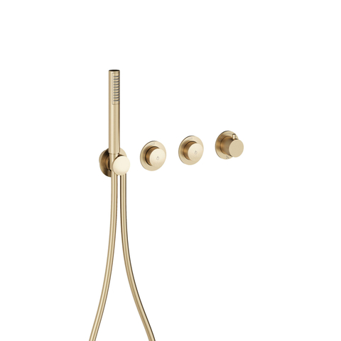 Crosswater MODULE MRPO Push 2 inbouwkraan - douche - met handdouche - geborsteld messing (goud) SW1386733