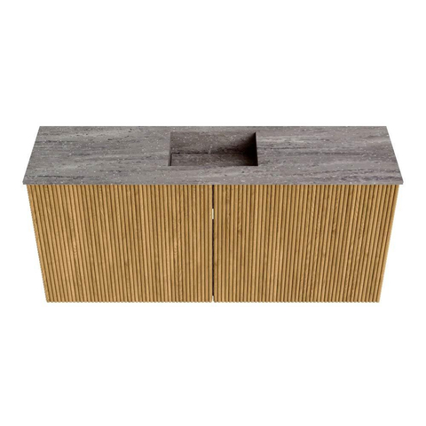 Mondiaz JOYA-DLUX 90cm meuble de salle de bains - couleur Oak - Vasque FAYE position Milieu 1 trou de robinet couleur Oza. SW1424098