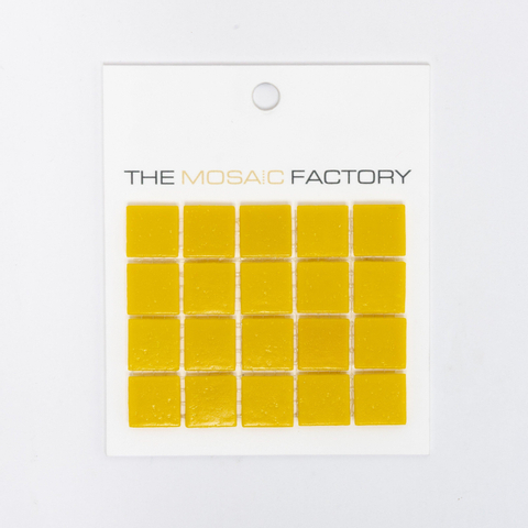 ÉCHANTILLON The Mosaic Factory Amsterdam carreau mosaïque 2x2x0.4cm pour mur et sol pour intérieur et extérieur carré Verre Jaune SW861850