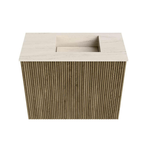 Mondiaz JOYA-DLUX 50cm meuble de salle de bains - couleur Dusk - Vasque FAYE position Droite 1 trou de robinet couleur Meli. SW1425805