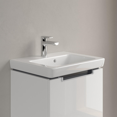 Villeroy & Boch Subway 2.0 meubelfontein - 50x40cm - 1 kraangat - met overloop - White Alpine (glans wit) 1024205