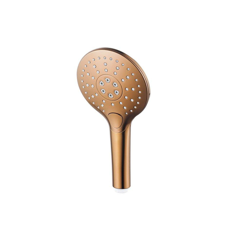 Fortifura Calvi Ensemble de douche à l'italienne - rond - thermostatique - bras plafond - glijstang - douche principale de 25 cm - douchette ronde - flexible lisse - Cuivre brossé PVD SW1244986