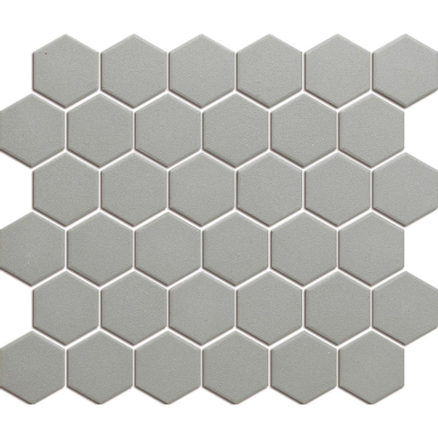 The Mosaic Factory London Carrelage hexagonal 5.1x5.9x0.6cm pour le sol pour l'intérieur et l'extérieur céramique gris foncé SW397937