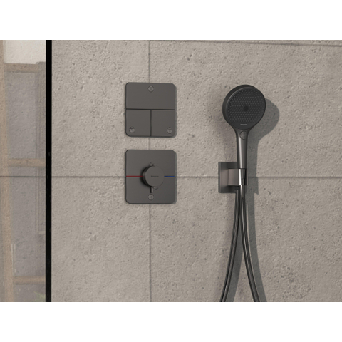 Hansgrohe Showerselect comfort q Thermsotaat - inbouw - 1 functie - extra uitgang - zwart chroom SW917970