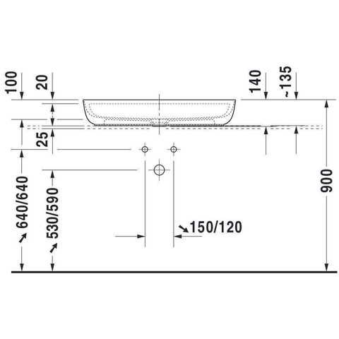Duravit Luv Opzetwastafel - 80x40cm - met 1 kraangat - zonder overloop - glans wit SW227987