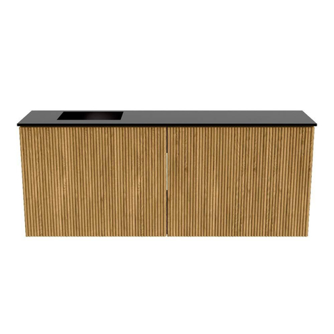 Mondiaz JOYA 100cm meuble WC - couleur Chêne - Lavabo FAYE position Gauche Sans trou de robinet couleur Urban. SW1421217