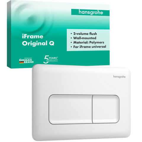 Hansgrohe IFrame Original Q Drukplaatvoor - dualflush - mat wit SW1413540