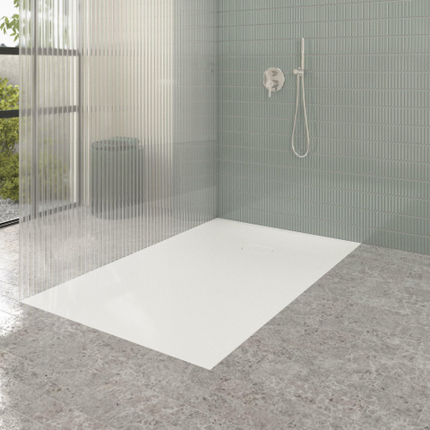 Villeroy & Boch Ecora douchebak - 160x100x4.5cm - afvoer korte zijde - white alpine (wit) SW1558913