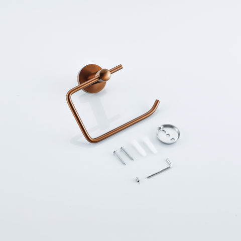 Fortifura Calvi Porte-rouleau toilette sans couvercle - rond - cuivre brossé PVD SW976322