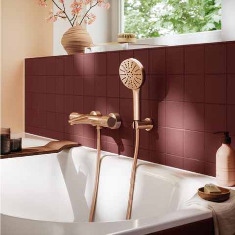 GROHE Precision Feel badthermostaat - 15cm - met koppelingen - warm sunset (koper) SW1522137