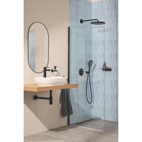 GROHE Essence New wastafelkraan - m-size - hoog - met waste - mat zwart SW1477552