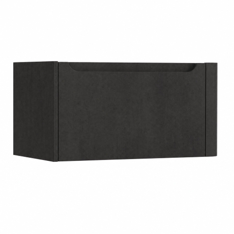 H&R Badmeubelen Juice Wastafelonderkast - 80x45x40cm - rechterhoek afgerond - 1 lade - geïntegreerde greep - basalt SW1259580