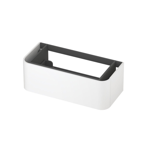 INK Concept R Wastafelonderkast - 100x45x35cm - 1 lade - opliggende grepen - afgeronde hoeken - MDF lak - mat wit SW1405382
