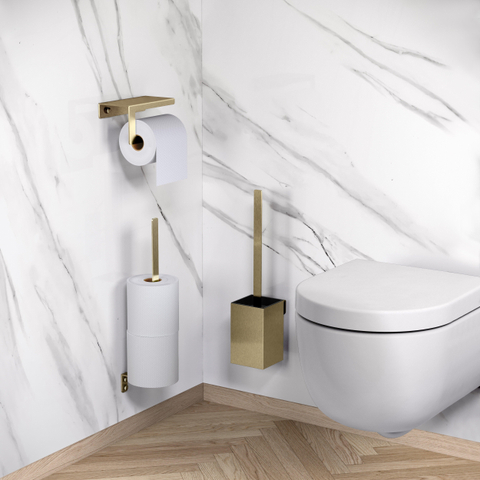 Clou Fold reserverolhouder t.b.v. 3 stuks goud geborsteld PVD SW917277