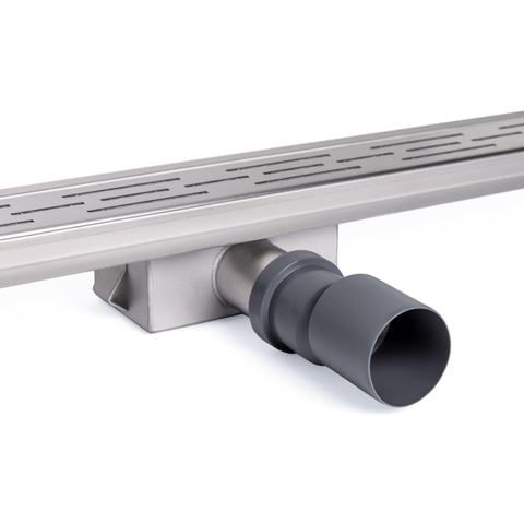 Xellanz Eco douchegoot met flens 100x7x6.7cm ondiep met zijuitloop RVS OUTLETSTORE STORE37743
