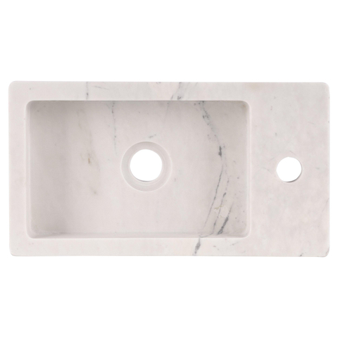 Differnz Hura lave-mains - 40x22x9cm - 1 trou robinet - sans bonde - blanc SW1236902