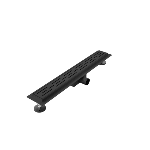 Adema Ralo caniveau de douche - 90cm - avec grille - avec bride - noir mat SW1439618