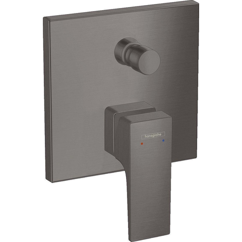 Hansgrohe Metropol 1 greeps badmengkraan - afbouwdeel - met rechte greep en zekerheidsco - met - hoogglans zwart chroom SW358682
