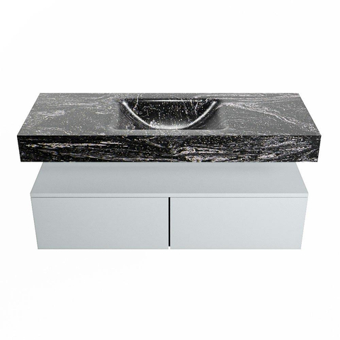 MONDIAZ ALAN - DLUX Badkamermeubelset - 120cm - onderkast - Clay - 2 lades - vrijhangende wastafel - wasbak midden - 0 kraangaten - Lava SW809050