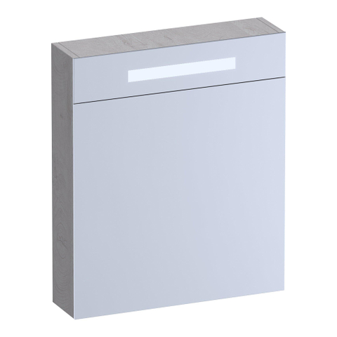 BRAUER Promise Deluxe armoire de toilette - 60x70x15cm - avec éclairage 1 porte de miroir double face s'ouvrant vers la droite Forest Seashell SW1203716
