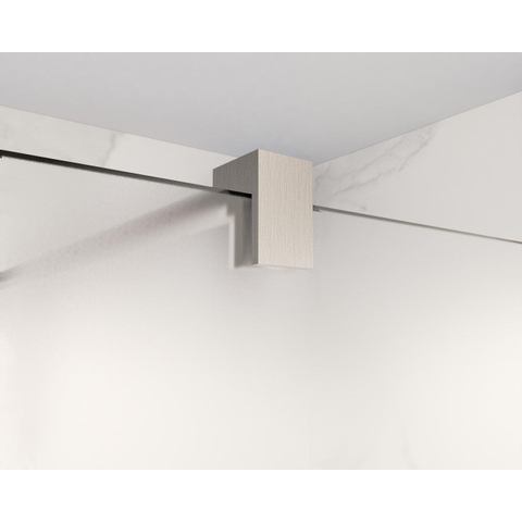 Fortifura Galeria Douche à l'italienne - 100x200cm - verre satiné - Inox brossé SW876822